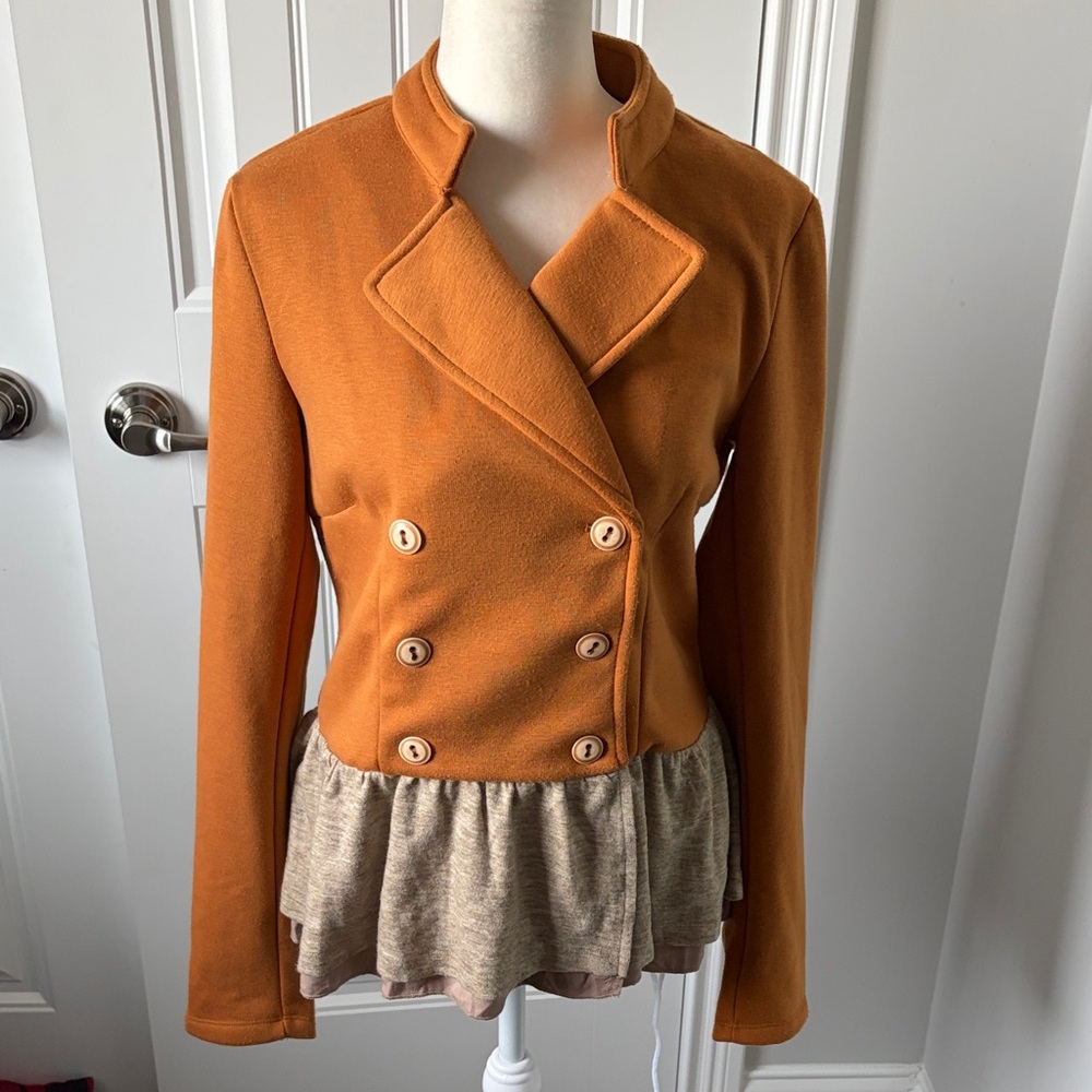 Hem & Thread Double-Breasted Fleece-Lined Jacket (size small)